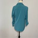 Orvis NEW  Shirt Women's Teal Button Up Roll Tab Sleeve Pockets Photo 7