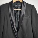 ZARA  Black Long Sleeve Satin Lapel Collar Suit Blazer Womens Size Small Photo 2