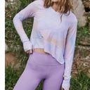 Free People Tempo Long Sleeve Printed Crop Top  in Aura M Photo 6