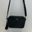 Kate Spade  New York Black Pebbled Leather Crossbody Bag with Tassel Photo 1