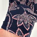 Banana Republic  Navy & Pink Floral Knit Wrap Dress Size XS Office Career Casual Photo 10