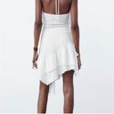 ZARA NWT  white ruffle asymmetrical mini skirt size S Photo 1