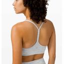 Lululemon Flow Y Nulu Bra Gray White Size 4 Photo 5