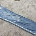 American Eagle  Skater Jeans Wide Leg Rigid Hi-Rise Distressed Patch Me Up Blue 4 Photo 15