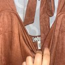 A. Calin Suede Brown Babydoll Dress Photo 3