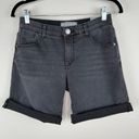 Bermuda Ab Solution Mid Rise Black Denim Roll Cuff  Shorts Size 2 28 Waist NWT Photo 4