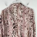 T Tahari NWT  Snakeskin Print Long Sleeve Semi-Sheer Buttondown Top Size Small S Photo 7