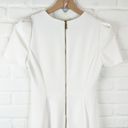 Calvin Klein  Cream Tulip Sleeve Sheath Dress Knee Length Classic Size 4 Photo 5