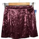 Abound New Nordstrom  Crushed Velvet Velour Mini Retro 90s Y2K Skirt Burgundy XS Photo 0