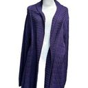 Coldwater Creek  women's size large 14-16 purple knit long cardigan Photo 0