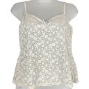 Tommy Hilfiger  Ivory Cami Floral Lace Pattern Size L Photo 0