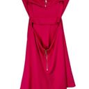 NBD Revolve  X NAVEN Bright Barbie Pink Boned Bodice V Cut Mini Dress Sz Medium Photo 3