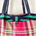 Tommy Hilfiger  Plaid Ribbon Bow Logo Handbag Tote Bag Multicolor Women's Photo 2