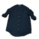 Rose + Olive  Size Medium Black Button Down Shirt Women’s Casual Work Office Photo 3