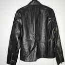 Levi's  Faux Leather Zip Up Jacket Medium in Black racer collar​ Photo 6