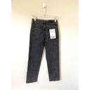 Pistola  High Rise Button Fly Straight Charlie Denim Jeans Black Gray Size 26 NEW Photo 1