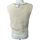 American Eagle Size M Sweater Vest Cream Button Up Cable Knit Academia NEW Photo 4