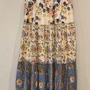 Flint & Moss maxi skirt smocked pull on waist floral mixed print L Photo 1