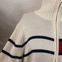 Tommy Hilfiger  vintage zip up chunky knit cardigan sweater varsity stripe sz 2X Photo 5