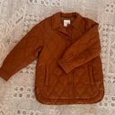 Madewell Women's Quilted Airpuff Shirt-Jacket Orange L Button Front m Fall Shacket Photo 4