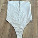 frankie's bikinis  Flash White Zip Up Ribbed One Piece Swim Suit Sz M Photo 5