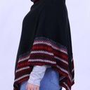 Moda Le  black with red sweater trim poncho fits one size Photo 1