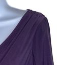 Adrianna Papell  Womens 6 Party Cocktail Dress Purple Layers Ruffles V Neck Lined Photo 3