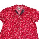 Uqnatu Red Midi Short Sleeve Paisley Red & Denim Dress Size Medium Photo 5