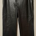 Dynamite  Helena Demi Boot Faux Leather Jet Black Flare Pant Size 6 New w/ Tags Photo 4