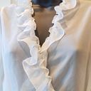 Betsey Johnson  Satin lace ruffle belted wrap Robe White Pearl size Medium Photo 1