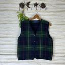 Karen Scott  Ramie Cotton Academia Plaid Knit Vest Photo 1