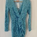 Show Me Your Mumu  Party Hop Sequin Dress in Frosty Blue Size X-Small NWT Photo 3