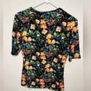 Ted Baker NWT  Black Donisha Printed Floral Top Size 2(US Size 4-6) Photo 4