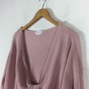 Lovers + Friends  Spring Twist Sweater Dusty Rose Plunge Front Womens Small Photo 7