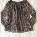 Coldwater Creek Crochet Neck Printed Top Size Medium Photo 0