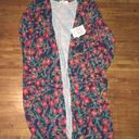 LuLaRoe L Floral  Sarah Duster sweater coat Photo 0