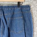 Quacker Factory  Plus Size Medium Wash Pull On Capri Jeans - Size 3X - Green Trim Photo 4