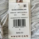 Good American  Women’s Always fits Triangle bikini top in dirty olive001 size 1 Photo 4