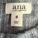 a.n.a Aztec Print Multicolor Gray Crew Neck Pullover Sweater Oversized Medium NWT Photo 3