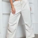 SheIn White Parachute Pants  Photo 2