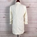 Frame  Womens Blazer Jacket Sz M Ivory Double Breasted Pea Coat Stretch Office Photo 1