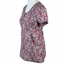 Healing Hands  Floral Nursing Scrubs, Pink, Gray, Medium Photo 3