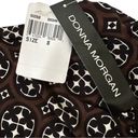 Donna Morgan  Dress Halter Brown Black White Print Ruched Waist Dress Size 8 NEW Photo 9