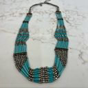 American Eagle  Outfitters Turquoise color beaded necklace and Turquoise earrings Photo 4