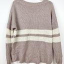 Charlotte Russe  Mauve Striped Knitted Oversized Sweater WOMENS Medium Photo 3