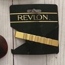 Revlon Y2K  Hair Barrette Clip Gold Rectangular new old stock Photo 0