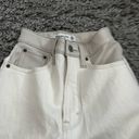 Abercrombie & Fitch  Cream and Leather 90s Straight Leg Pants size 23 000 Photo 2