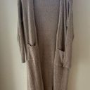 SheIn  Long duster cardigan versatile neutral light brown ivory Photo 0