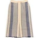 Lafayette 148  Adelina Striped Pencil Skirt Fringe Hem Midi Cotton Blend Size 4 Photo 2