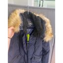 Sam Edelman  Parka Jacket Womens XL Blue Faux Fur Trim Hoodie Full Zip B83 Photo 2